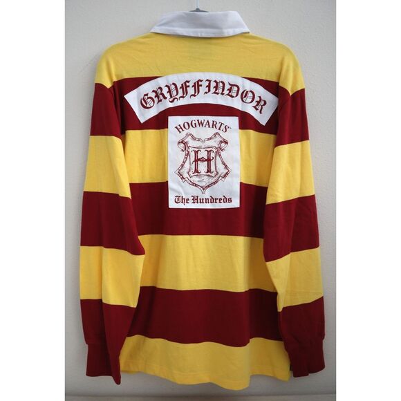 The Hundreds x Harry Potter Men's Sz L Striped Hogwarts House Rugby L/S Shirt - Picture 2 of 7